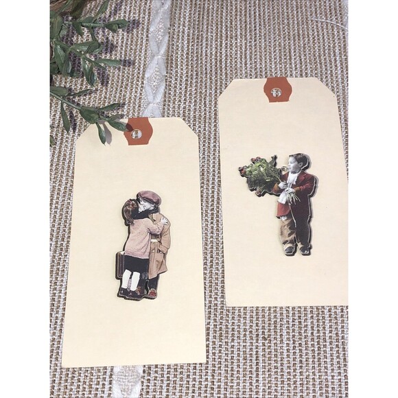 Kim Anderson pin/ Brooch Lot Boy Holding Bouquet of Roses / Boy & Girl Kissing - Picture 1 of 9